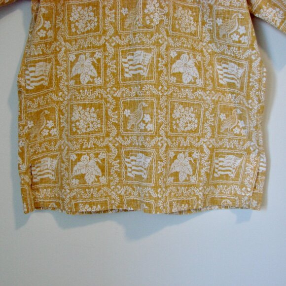 Vintage 90s Reyn Spooner Hawaiian Shirt Lahaina Soft Orange Floral Medium - Picture 7 of 12